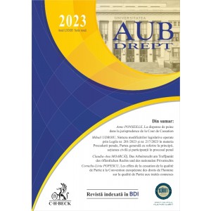Analele Universității din București - Seria Drept, 2023